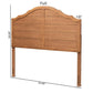 Clive Vintage Traditional Farmhouse Ash Walnut Finished Wood King Size Headboard FredCo