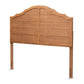 Clive Vintage Traditional Farmhouse Ash Walnut Finished Wood Queen Size Headboard FredCo