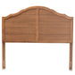 Clive Vintage Traditional Farmhouse Ash Walnut Finished Wood Queen Size Headboard FredCo