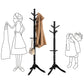 Coat Rack Black with 10 hooks FredCo