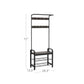 Coat Rack Charcoal Gray and Black FredCo