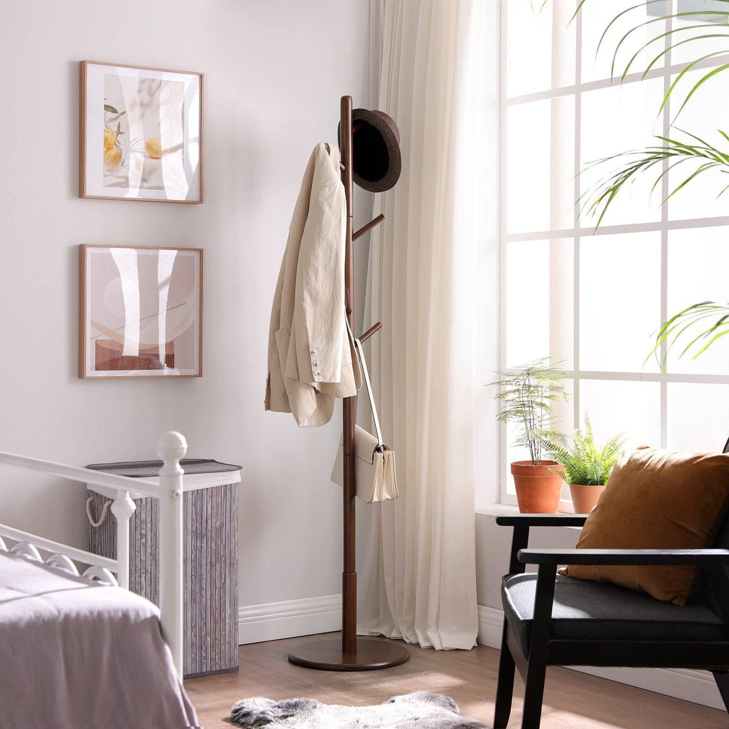 Coat Rack Dark Walnut FredCo