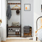 Coat Rack Hazelnut Brown and Black FredCo