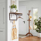 Coat Rack Hazelnut Brown and Bronze FredCo