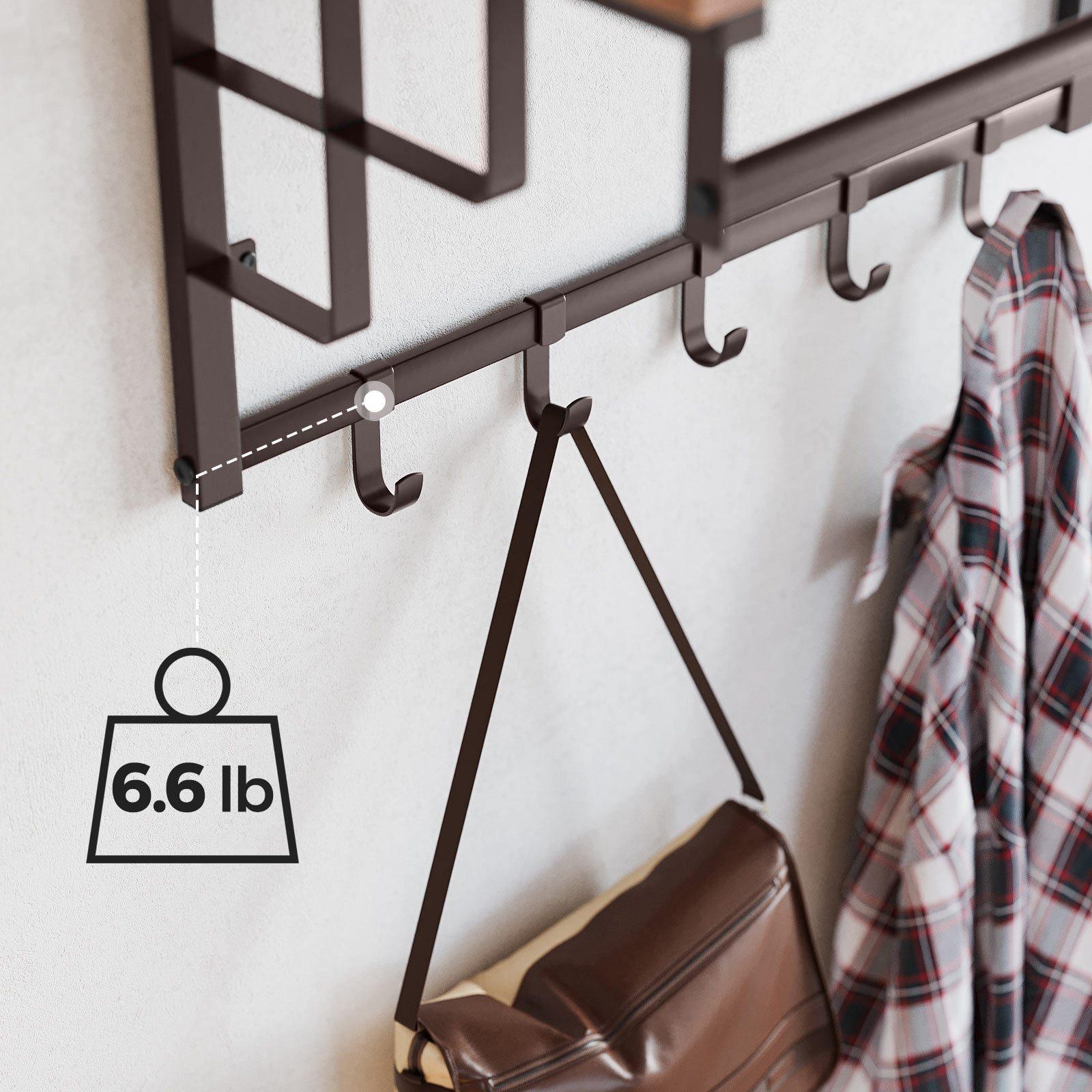 Coat Rack Hazelnut Brown and Bronze FredCo