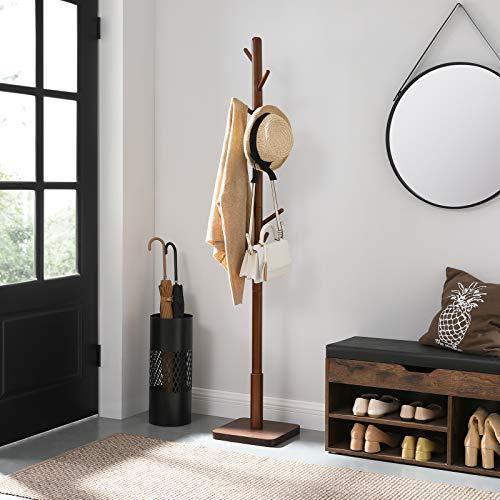 Coat Rack Walnut Color 8 arms FredCo
