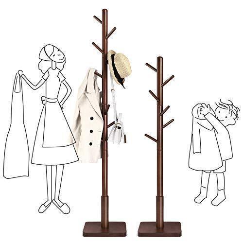 Coat Rack Walnut Color 8 arms FredCo