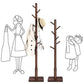 Coat Rack Walnut Color 8 arms FredCo