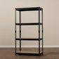 Cody Black Metal 4-Shelf Multipurpose Shelving Rack FredCo