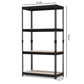 Cody Black Metal 4-Shelf Multipurpose Shelving Rack FredCo