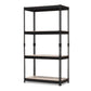 Cody Black Metal 4-Shelf Multipurpose Shelving Rack FredCo