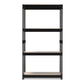 Cody Black Metal 4-Shelf Multipurpose Shelving Rack FredCo