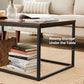 Coffee Table with Thickened Board Rustic Brown FredCo