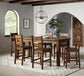 Coleman 5-piece Counter Height Dining Set Rustic Golden Brown 192028-S5 Coaster FredCo