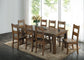 Coleman 7-Piece Dining Room Set Rustic Golden Brown Coaster FredCo