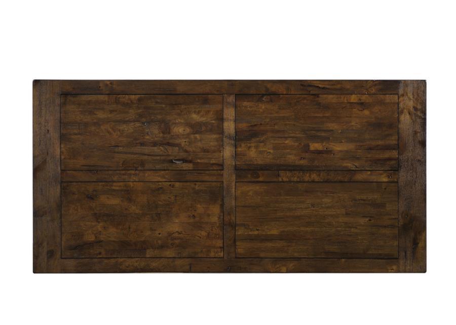 Coleman 7-Piece Dining Room Set Rustic Golden Brown Coaster FredCo
