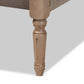 Colette French Bohemian Weathered Grey Oak Finished Wood King Size Platform Bed Frame FredCo