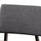 Colton Mid-Century Modern Dark Gray Fabric Upholstered and Walnut-Finished Wood Bar Stool Set of 2 FredCo