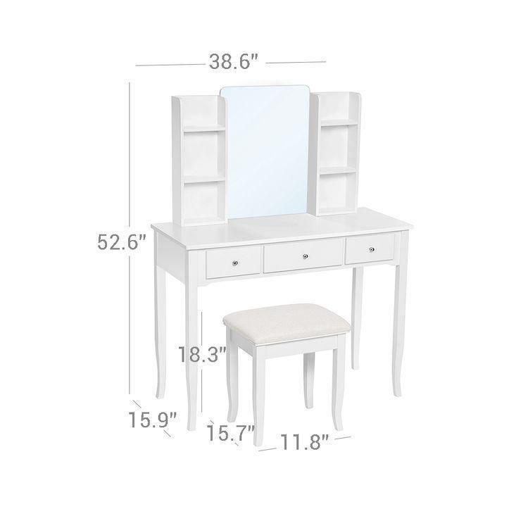 Combined Shelf Mirror Vanity Set FredCo