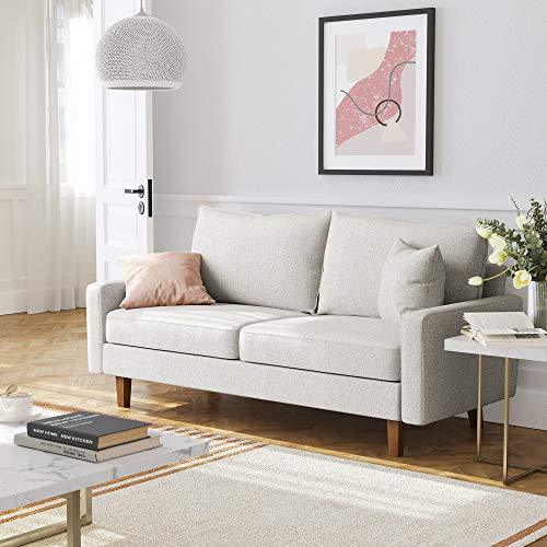 Comfortable Sofa 70.1 x 33.3 x 32.7 Inches Beige FredCo