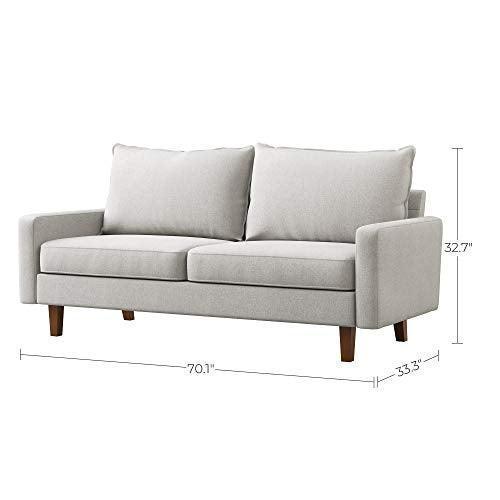 Comfortable Sofa 70.1 x 33.3 x 32.7 Inches Beige FredCo