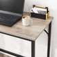 Computer Desk Greige and Black FredCo