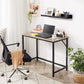 Computer Desk Greige and Black FredCo