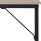 Computer Desk Greige and Black FredCo
