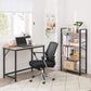 Computer Desk Greige and Black FredCo