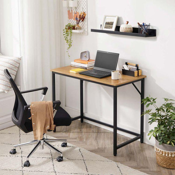 Computer Desk Honey Brown and Black