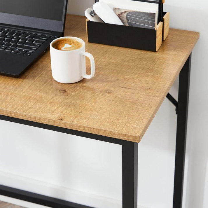 Computer Desk Honey Brown and Black