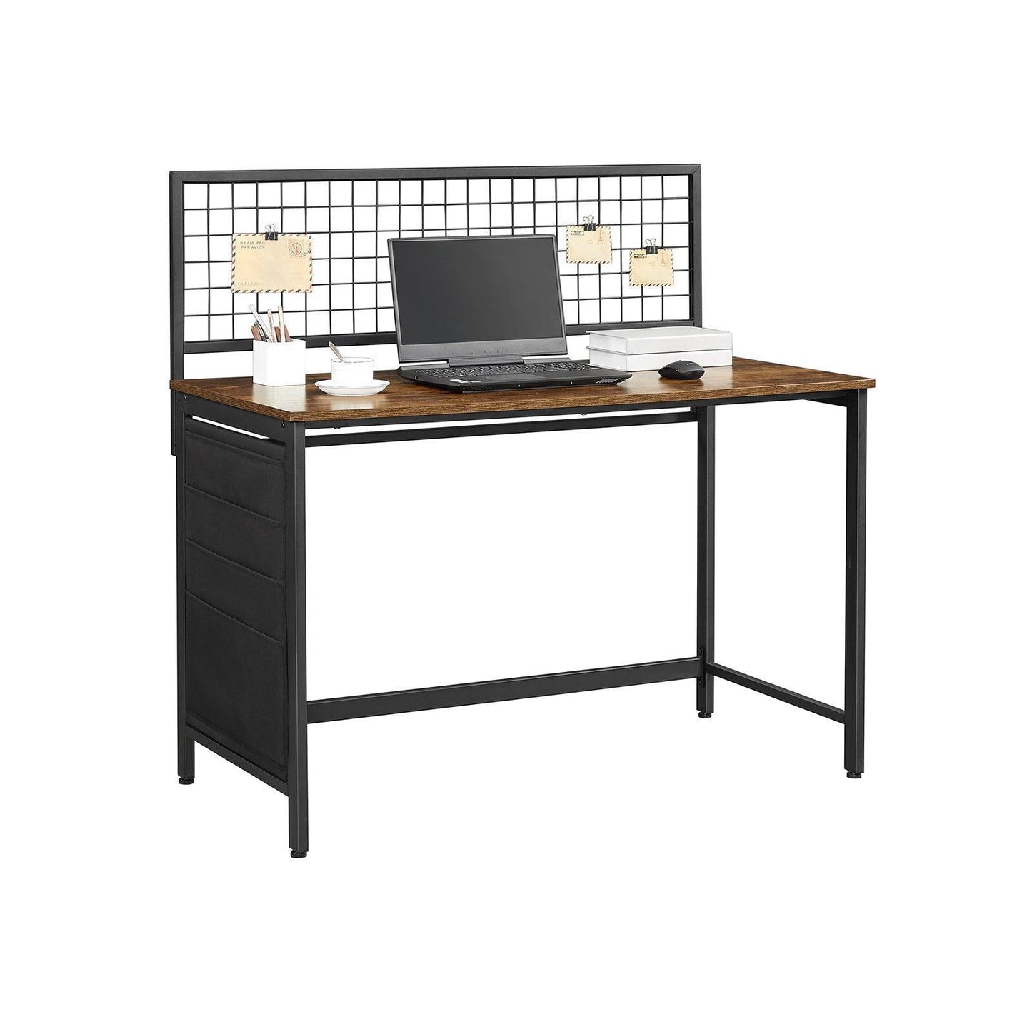Computer Desk Storage Rustic Brown FredCo