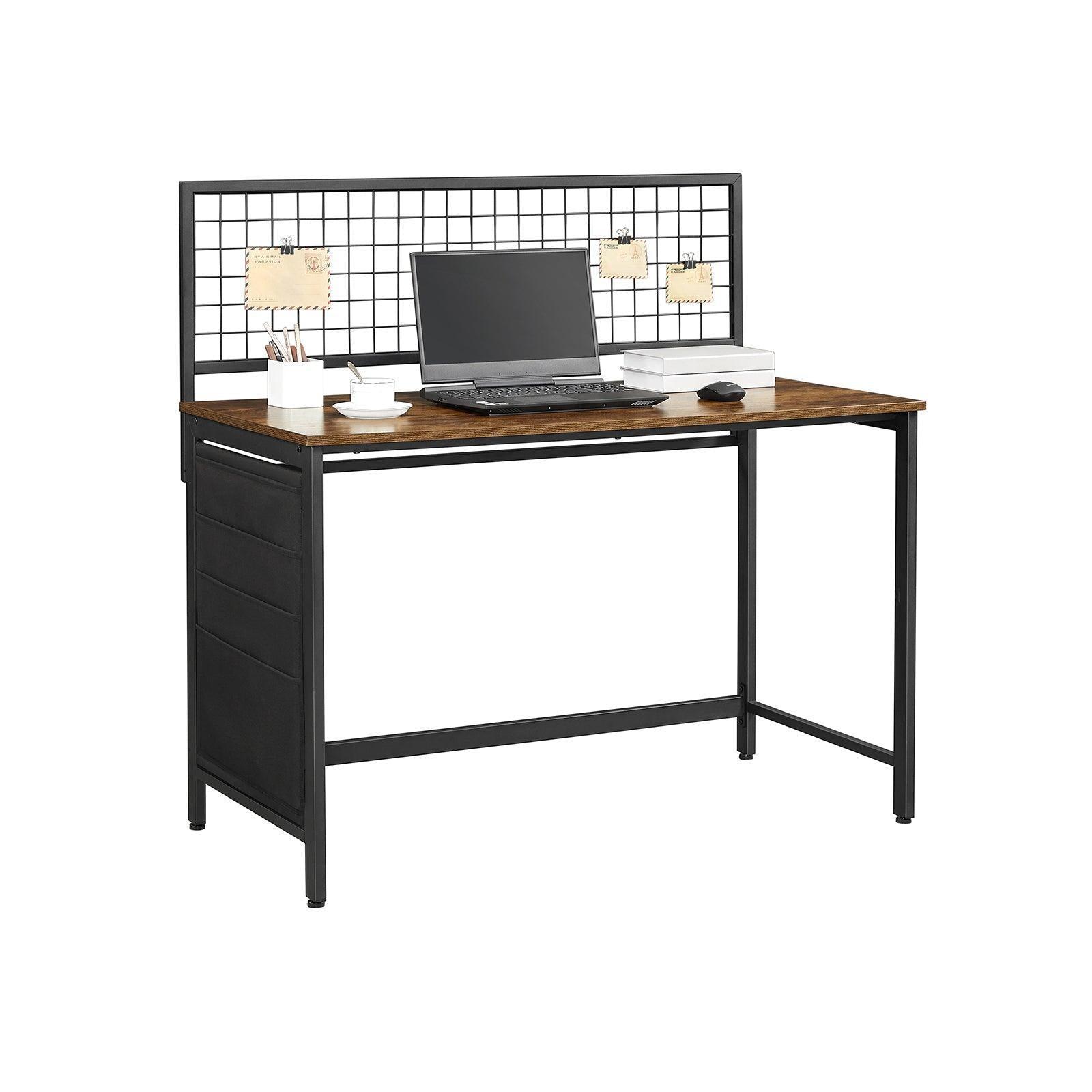 Computer Desk Storage Rustic Brown FredCo