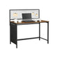 Computer Desk Storage Rustic Brown FredCo