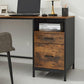 Computer Desk with File Cabinet Rustic Brown FredCo