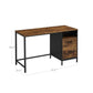 Computer Desk with File Cabinet Rustic Brown FredCo