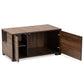 Connor Modern and Contemporary Walnut Brown Finished 2-Door Cat Litter Box Cover House FredCo