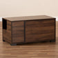Connor Modern and Contemporary Walnut Brown Finished 2-Door Cat Litter Box Cover House FredCo
