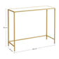Console Sofa Table with Steel Frame and Glass FredCo
