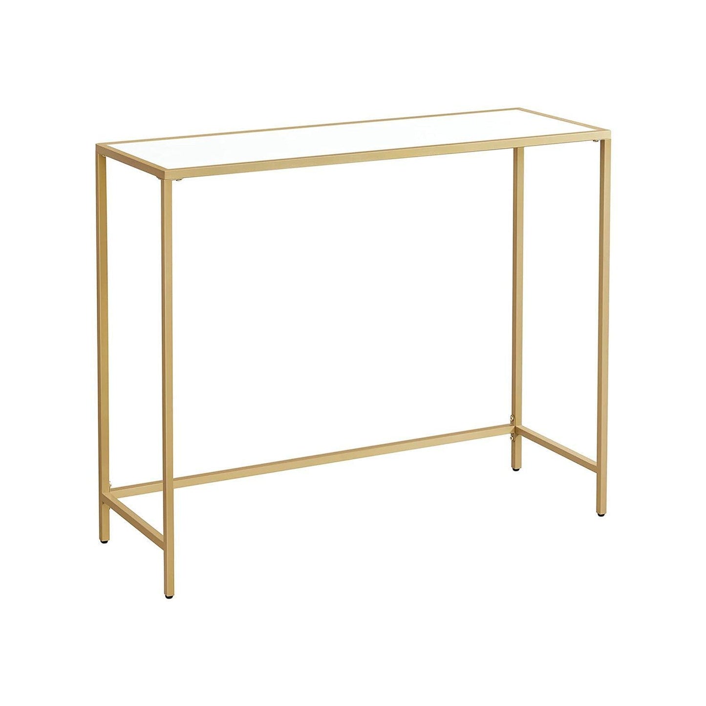 Console Sofa Table with Steel Frame and Glass FredCo
