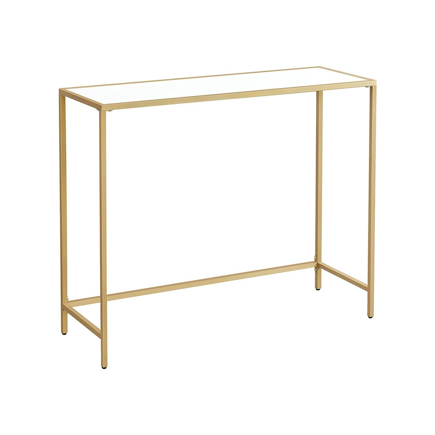 Console Sofa Table with Steel Frame and Glass FredCo
