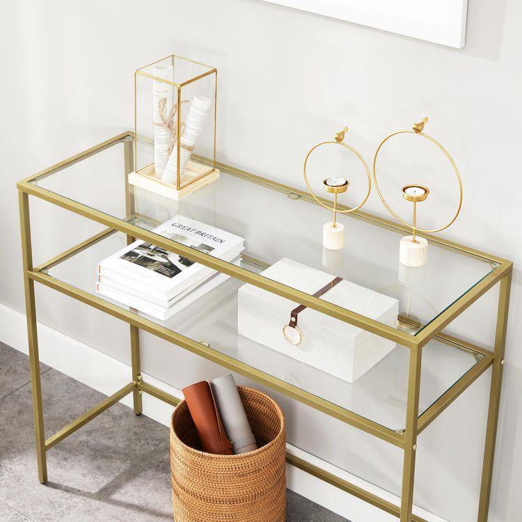 Console Table Gold Color FredCo