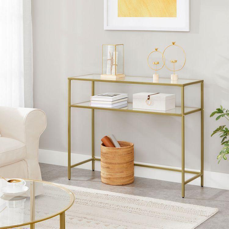 Console Table Gold Color FredCo