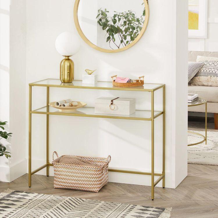 Console Table Gold Color FredCo