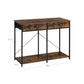 Console Table with 2 Drawers Rustic Brown FredCo