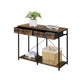 Console Table with 2 Drawers Rustic Brown FredCo