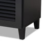 Coolidge Modern and Contemporary Dark Grey Finished 11-Shelf Wood Shoe Storage Cabinet with Drawer FredCo