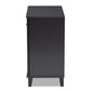 Coolidge Modern and Contemporary Dark Grey Finished 4-Shelf Wood Shoe Storage Cabinet FredCo