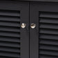 Coolidge Modern and Contemporary Dark Grey Finished 4-Shelf Wood Shoe Storage Cabinet FredCo