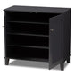 Coolidge Modern and Contemporary Dark Grey Finished 4-Shelf Wood Shoe Storage Cabinet FredCo